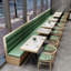 Banc rembourré en similicuir Nordic Modern