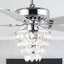 Ventilateur de plafond 52 pales en cristal 52 po avec télécommande et ensemble d'éclairage inclus Pamina