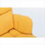 Chaise berçante moderne à haut dossier en velours rembourré pour chambre de bébé et salon, jaune classique