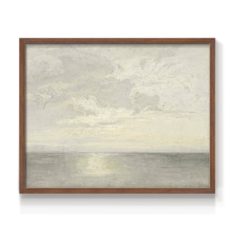 Motif nautique rétro - Lxxxvi - impression encadrée - réversible, H 22 po x l 28 po, Noyer