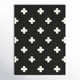 Cavan Geometric Handmade Tufted Wool Black Area Rug