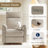 Linen Dual Motor Swivel Glider Power Recliner With Power Headrest and Nightlight-429632227