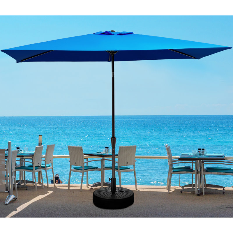 Parasol de marché carré Myari, Bleu