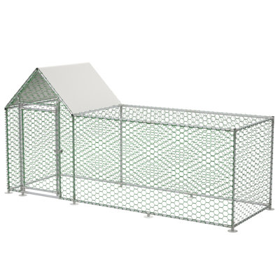 Cage à poulailler en métal avec poulailler
