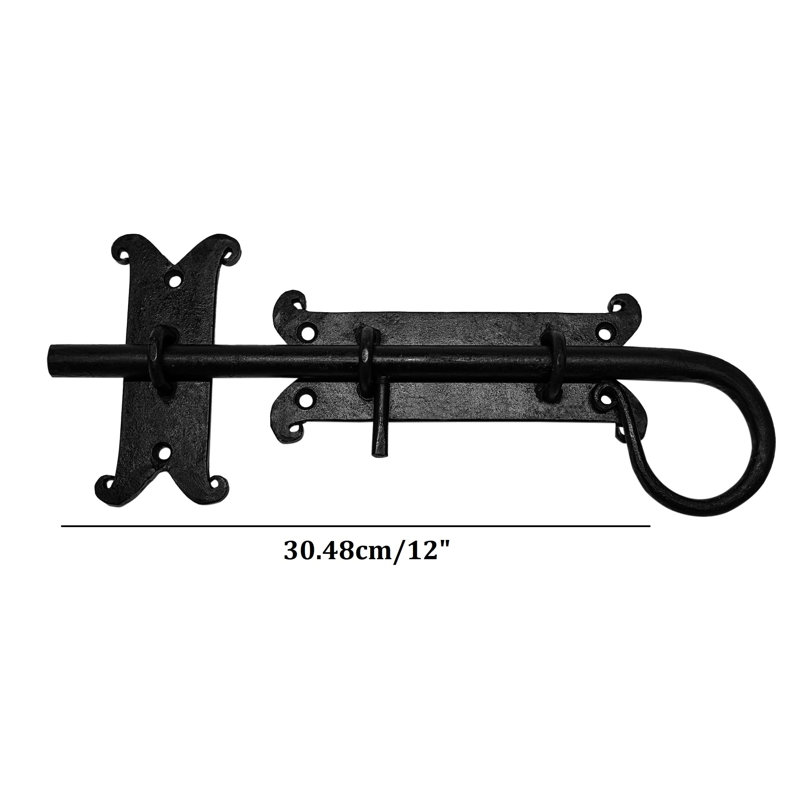 Boulon de surface primitif avec goupille coulissante, H 12 po x l 1 po x P 1 po
