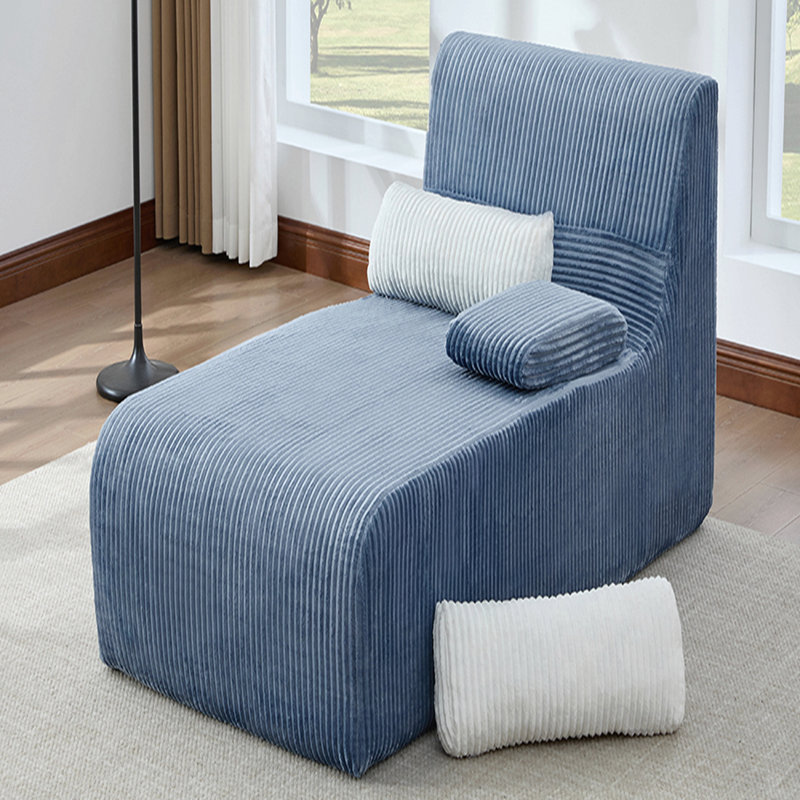 Canapé moderne sans méridienne 34,2 po, Bleu, Bleu
