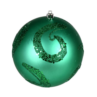 Matte Sequin Swirl Ball Ornament