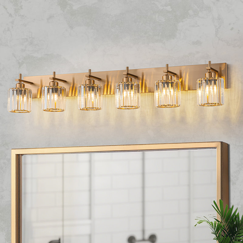 Corless Dimmable Vanity Light, 6, Gold