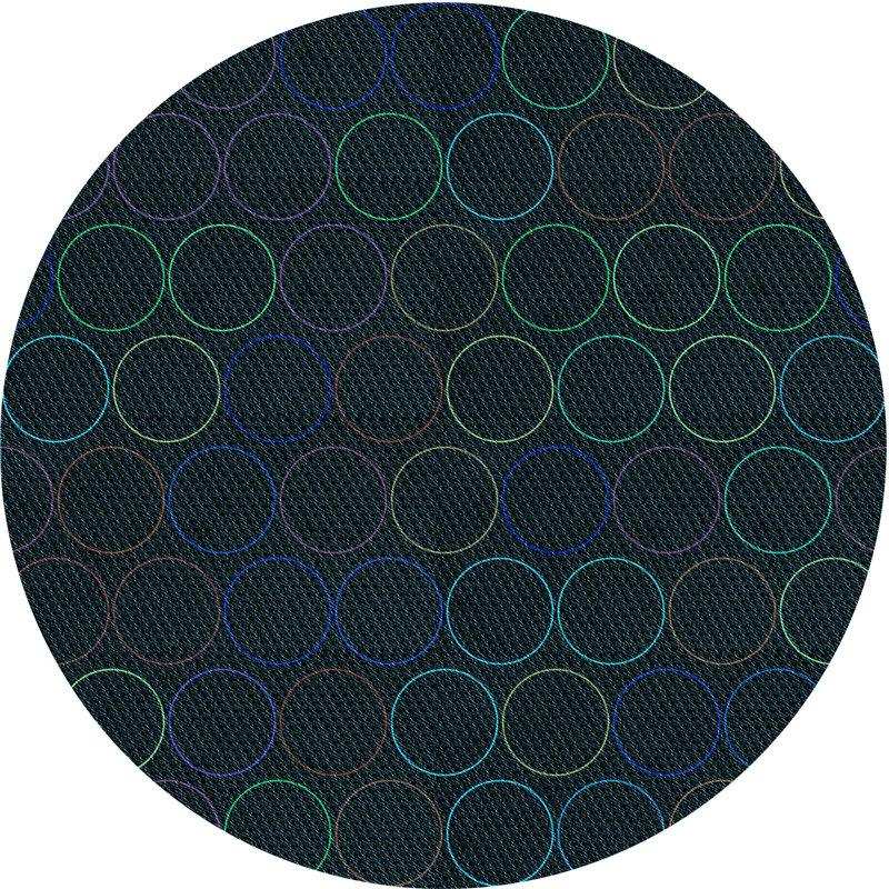 Tapis 100% à motifs lavables à la machine 2989, Rond 8 pi