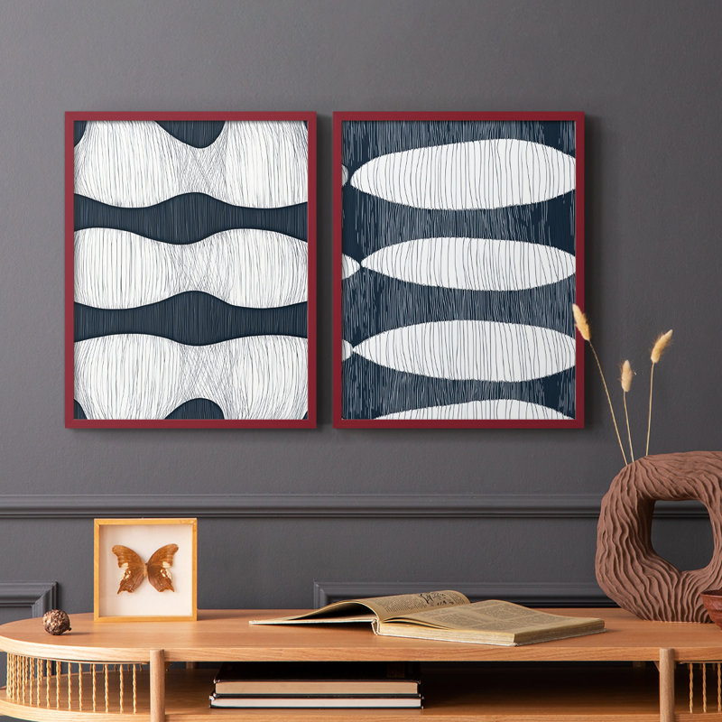 ABSTRACT Series DCCVII - Reproduction encadrée de qualité supérieure - prête à être accrochée - aucun clou requis - aucun clou requis