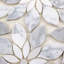 Thistle 12.4" X 14.13" Marble Waterjet Mosaic Tile (1.21 Sq. Ft. / Sheet)-159050086