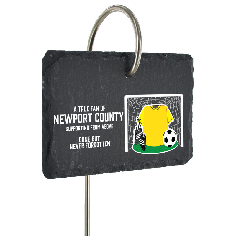 Blan Newport County Fan Football Slate Grave Marker Memorial Plaque