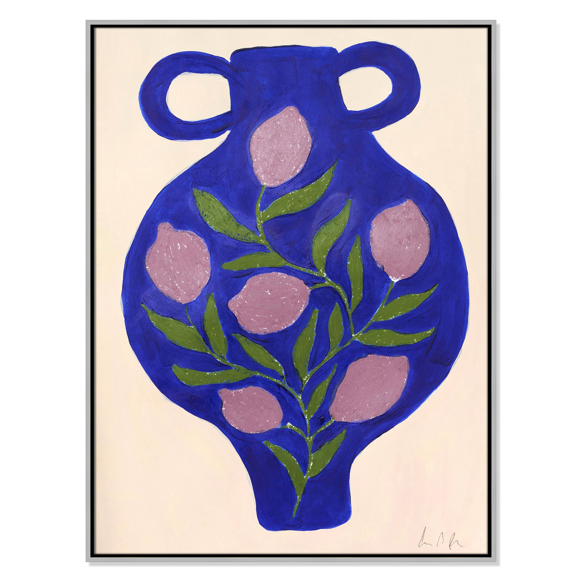 Vase No. 03 Print by Camilla Bergqvist, Silver, 41.5" H x 31.5" W