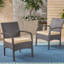 Chaise d'extérieur: Finition brun clair Kd avec support stylé et coussins d'ombrage