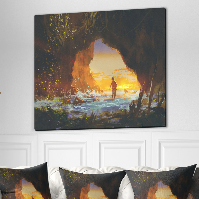 «Man Walking», reproduction d'impression sur toile, H 30 po x l 40 po x P 1,5 po, Toile tendue