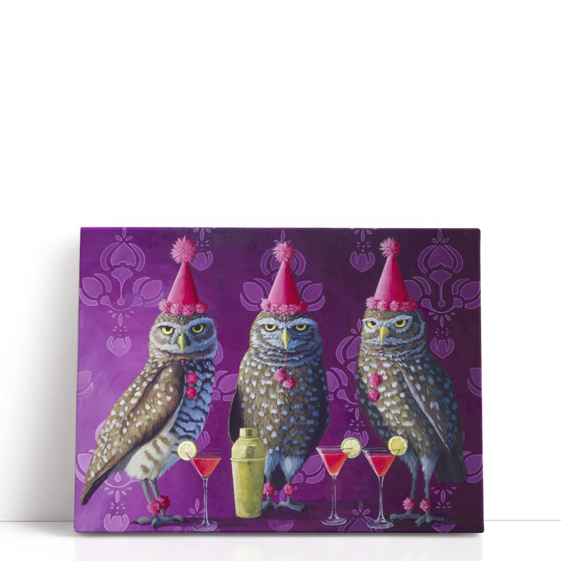 Fêtards - reproduction d'art sur toile, H 18 po x l 24 po