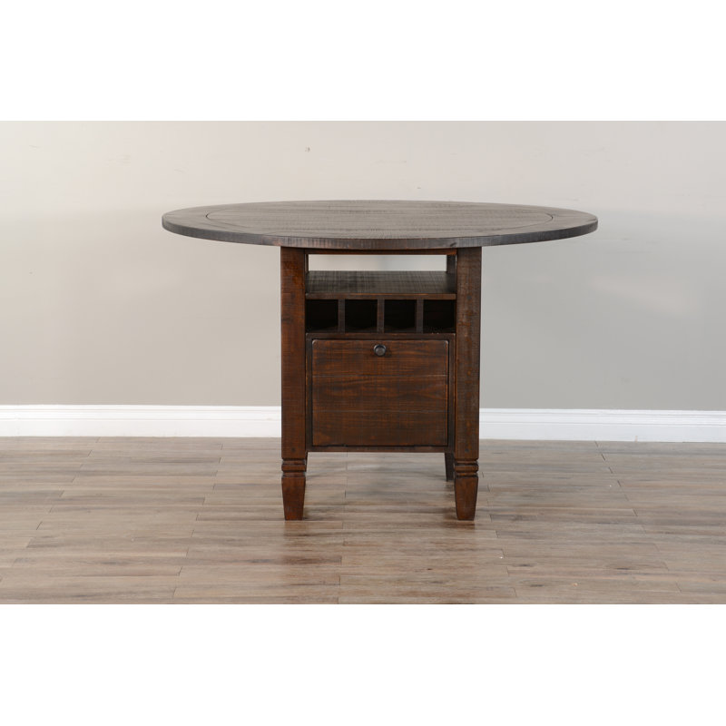 Calina Mahogany Round Solid Wood Dining Table
