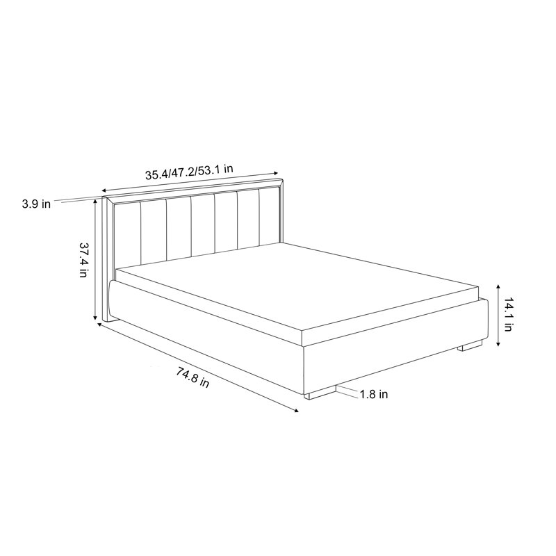 Upholstered Ottoman Storage Bed, Kingsize (5'), Black