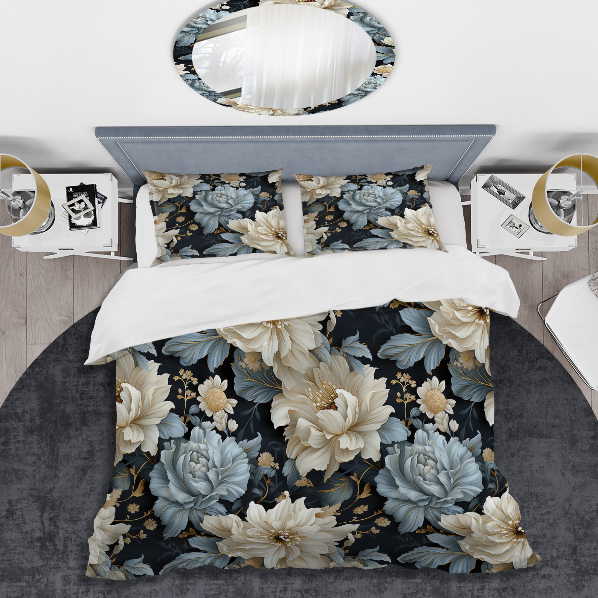 Floral Rita Ruffle Comforter