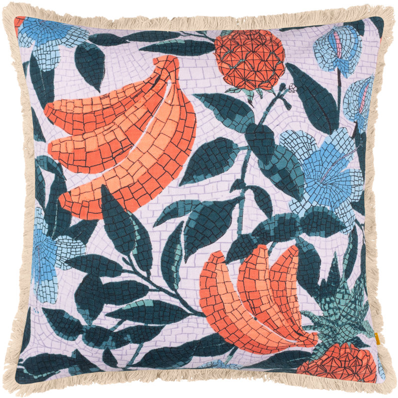 Cypressa Floral Square Cushion, Lilac
