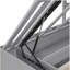 Lit superposé simple avec tiroirs, garde-robe, tablettes de rangement et lit hydraulique, gris