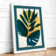 Tropical Leaves Geometric Botanical - Framed Print-1893962719-1893962720