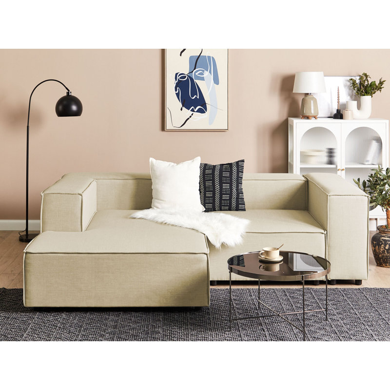 Bayon 2 Seater Corner Sofa , Beige, Right Hand Facing