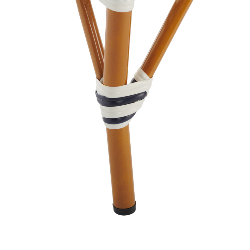 Tabouret de bar Popplewell, Blanc / bleu marine, 29.5" H x 22.5" W x 25.5" D