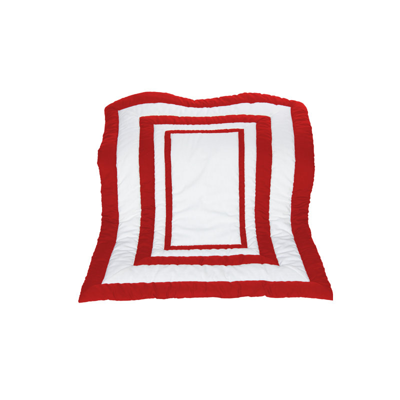 Dehart Geometric Crib Comforter/Blanket, Red