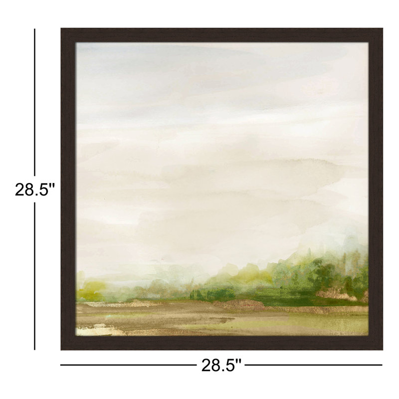 Icare Evening Stroll - peinture encadrée, Cadre noyer, H 28,5 po x l 28,5 po x P 1,12 po