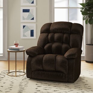 Anky Oversized Chaise Rocker Recliner with Extra Extension Footrest Lark Manor Upholstery Color: Gray Polyester