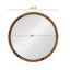 Miroir mural oval en bois