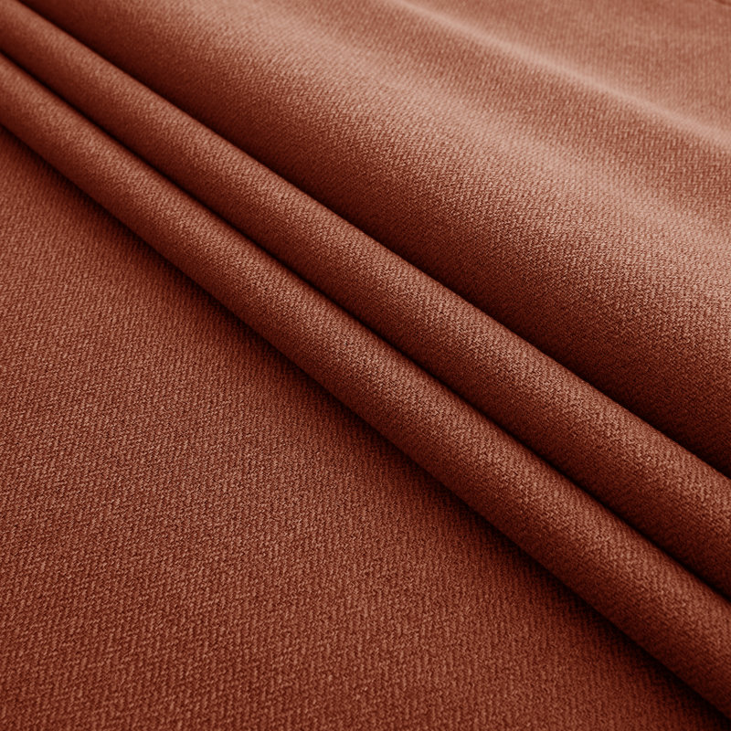 Aspire Homeware Linen 100% Blackout Single Panel Curtain for Complete Light Blocking and Better Sleep, Rust