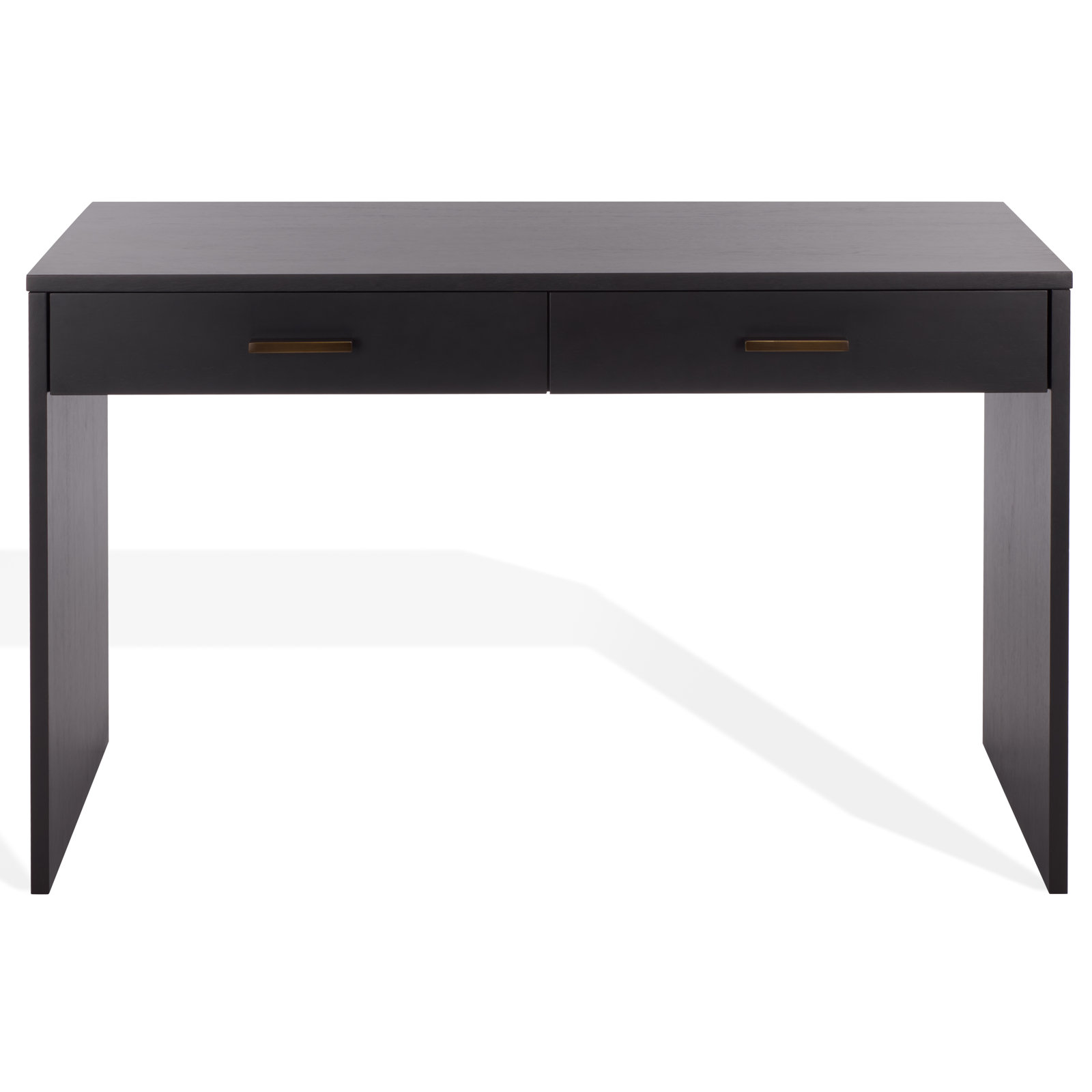 Jessey 2 Drawer Wood Desk, Black