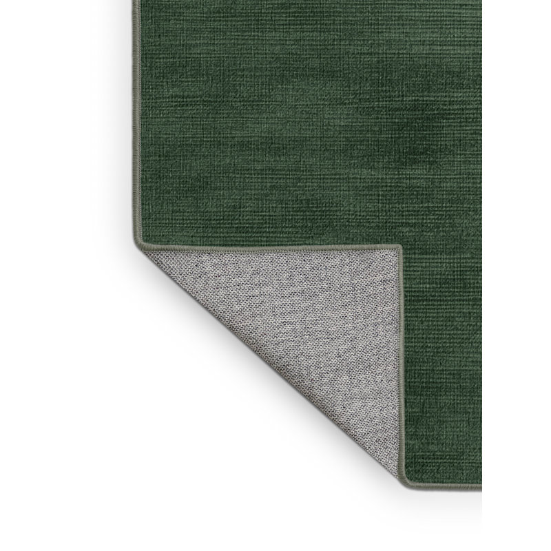 Tapis vert uni lavable à la machine, Rond 3 pi