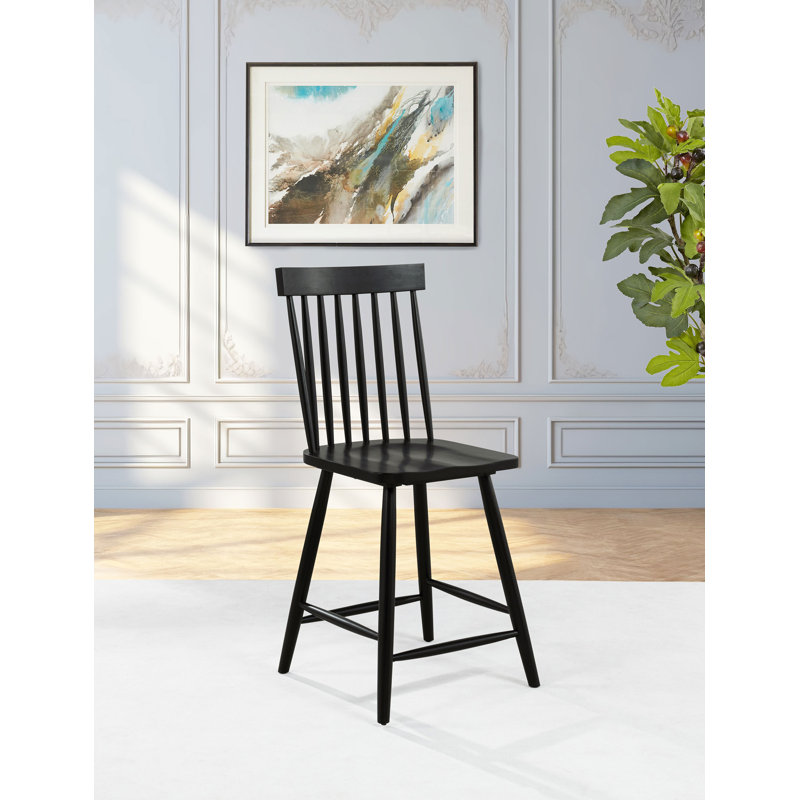 Elissa Counter Height Chair (set-2), Black