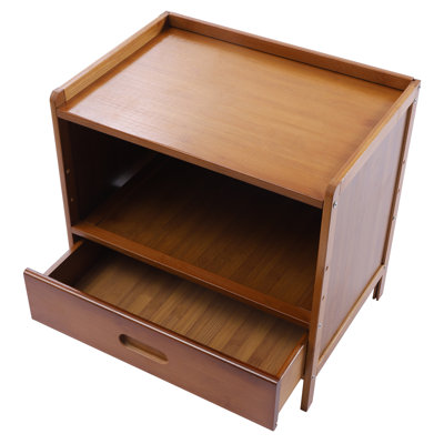 Nightstand With Drawer, Bedroom Bedside Table, Bedside Table With Open Storage Shelf