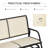 2-Person Outdoor Glider Bench, Patio Double Swing Rocking Chair Loveseat W/ Powder Coated Steel Frame For Backyard Garden Porch, Chair-565384653