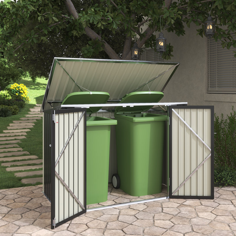 6 ft. W X 3 ft. D Galvanized Steel Horizontal Garage Shed