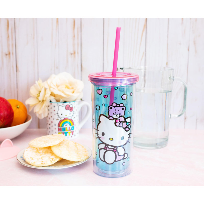 Hello Kitty 20 oz. Gobelet de voyage avec paille