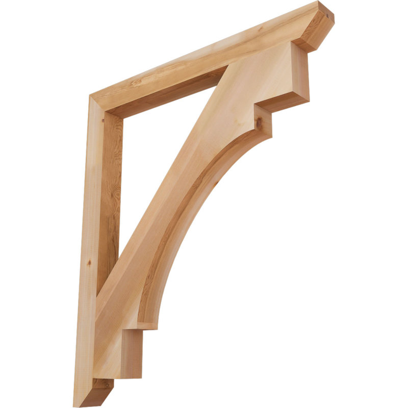 Support en bois / corbeau, Cèdre rouge de l'Ouest (lisse), H 48 po x l 3,5 po x P 42 po