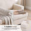 Fauteuil modulaire sans accoudoirs, canapé modulaire en tissu texturé en lin-199488607