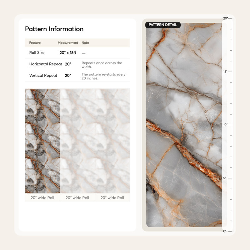Marble Wallpaper Veining Gray Wall Mural