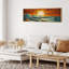 «Sun and Moon Oceanic Sunset Waves And Sun Dynamic Sea Landscape», reproduction d'art sur toile-98042173-111665154