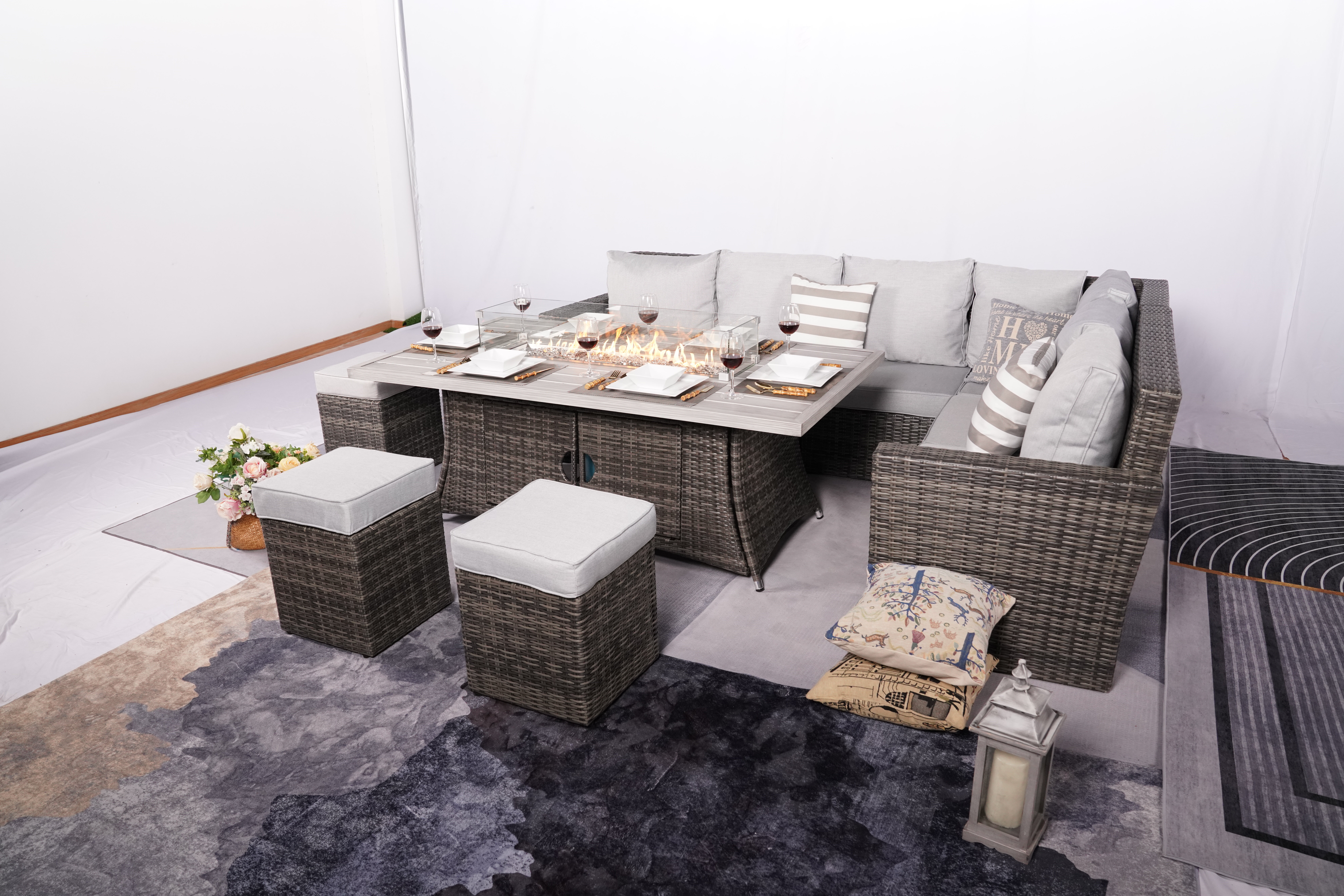 Latitude Run® 8 Piece Rattan Multiple Chairs Seating Group with ...