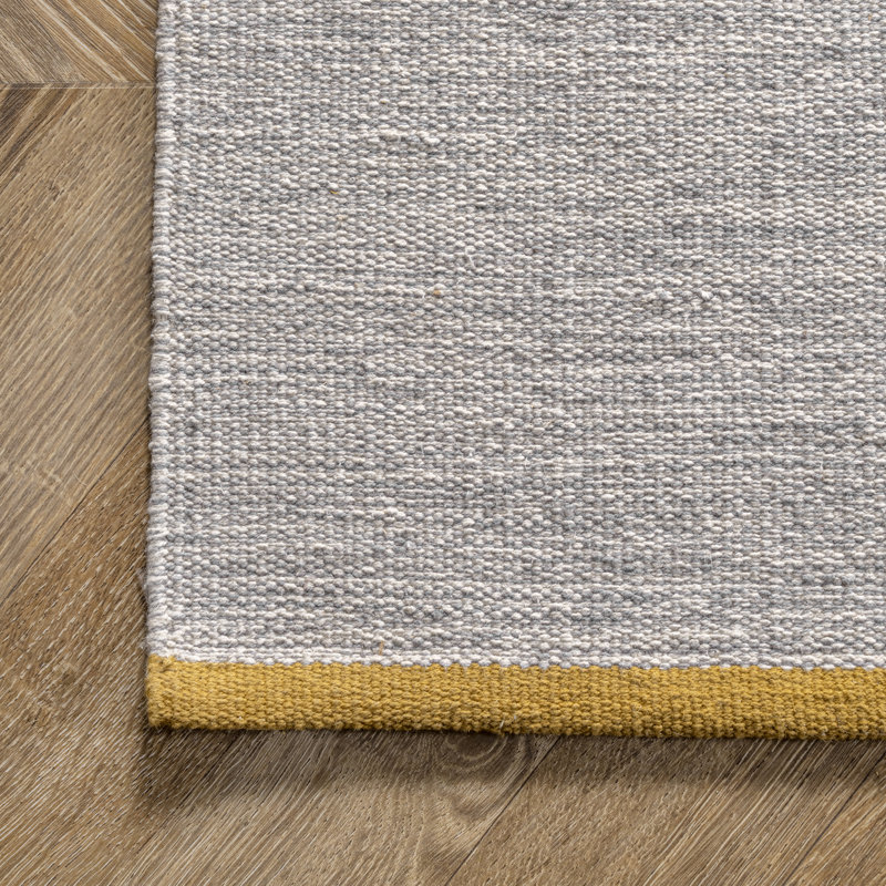 Cotton Striped Indoor Rug, Rectangle 6' x 9'