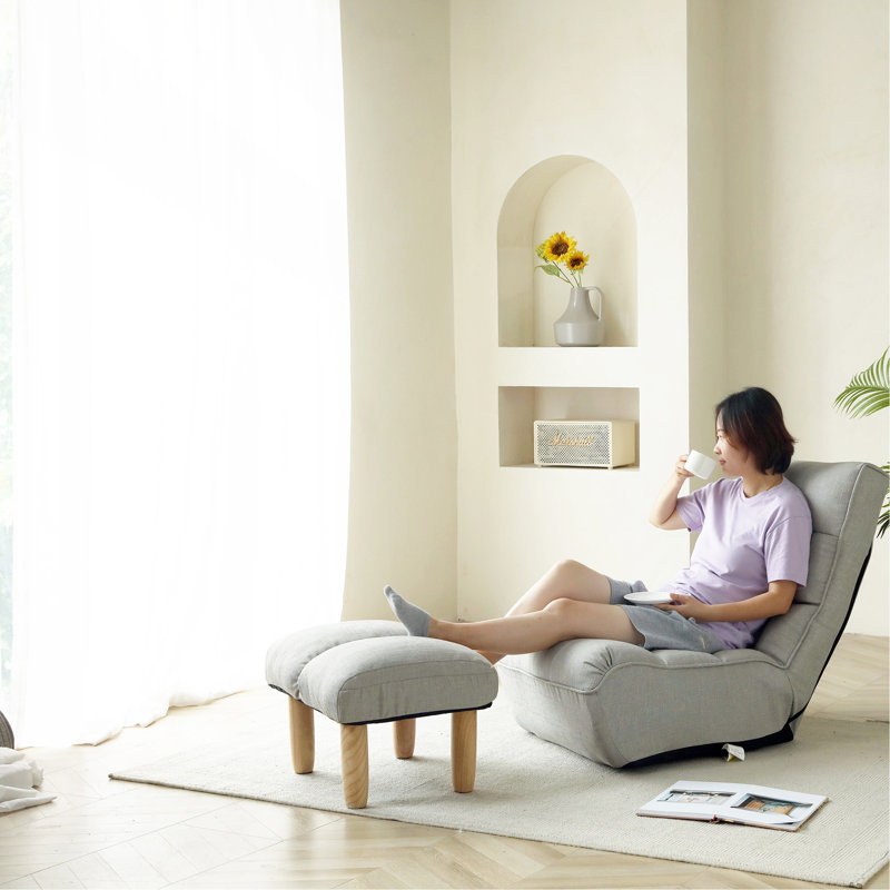 Canapé Lazy, Mélange de lin gris