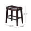 Tabouret de comptoir contemporain rembourré avec garniture cloutée, ensemble de 2-1319490971
