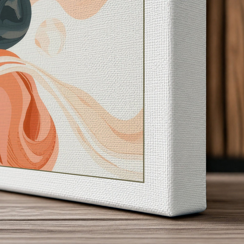 Flowing Forms Abstract - Wrapped Canvas, 24x16 - 61.0 x 40.6 cm, White Border