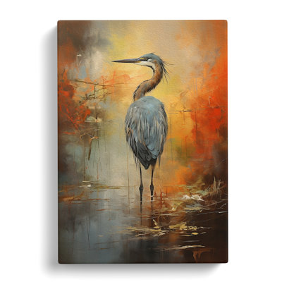 Heron Action Painting - Print